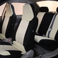 thumbnail image 2 of FH Group Highback Trendy Corduroy Car Seat Covers for Car SUV, 4 Headrest Full Set, Beige and Black, 2 of 7