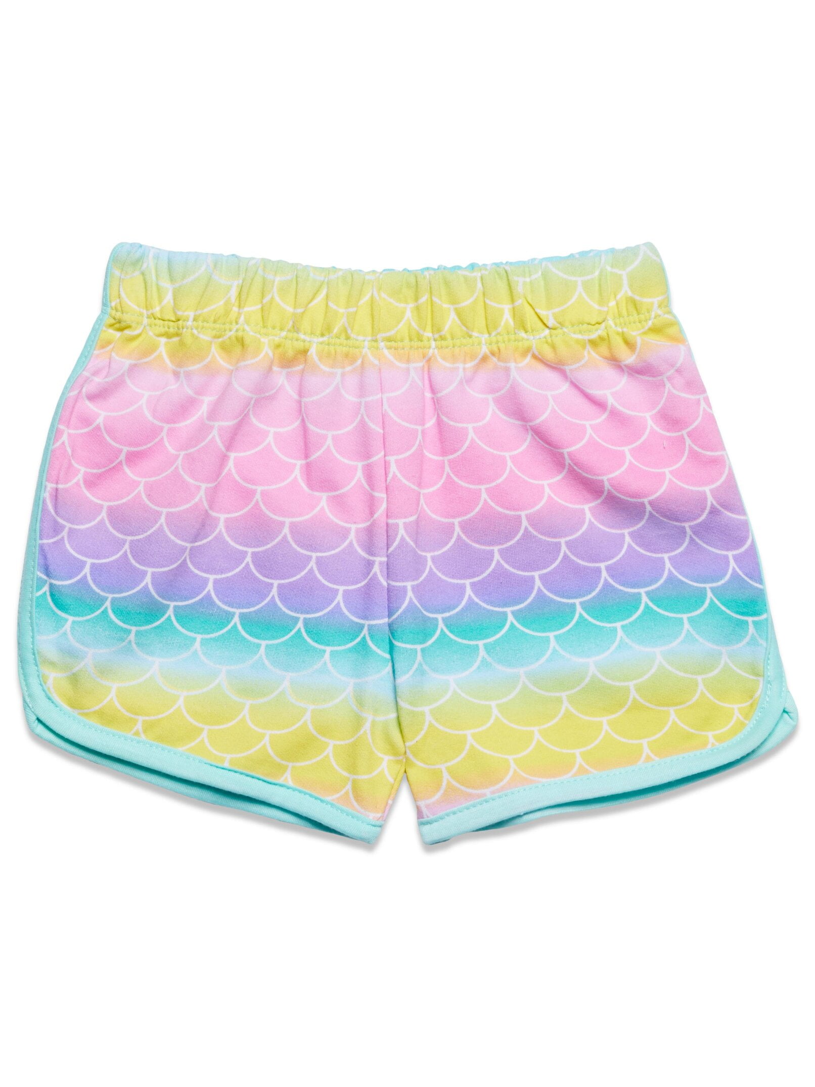 Disney Princess Ariel Little Girls Crossover Tank Top and Active Retro Dolphin French Terry Shorts Toddler to Big Kid