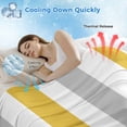 thumbnail image 3 of Orange Grey Striped Cooling Blanket,Lightweight Breathable Summer Throw Blanket with Double Sided Cold Effect,Geometric Vertical Stripes White Picnic Blankets Bed Sheet for Hot Sleepers 40"x60", 3 of 8