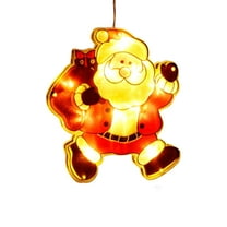 Hometravel Christmas Window Hanging Lights, LED Suction Cup Light Decor, Battery Operated Window Stickers for Shop, Home, Seasonal Display