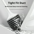 thumbnail image 6 of 360 Degree Extended Handle Toilet Brush - Universal Bathroom Cleaner with Base, Integrated Design, Excellent Bristle Quality, Easy Storage and Convenient Cleaning, Stylish White Finish White, 6 of 9