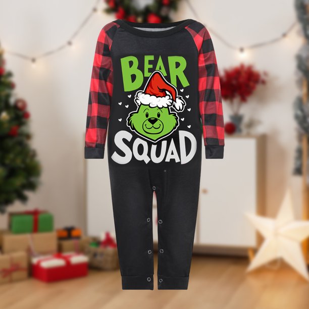 Pijamas Navideñas Conjunto de 2 piezas a juego Conjunto de pijamas casuales Conjunto de ropa para el hogar Ygjytge Negro*T 0-6 M*Bebé Única para Unisex