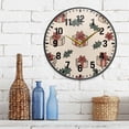 thumbnail image 3 of Yayeee Wall Clock Battery Operated 9.5" Silent Quartz Non-Ticking for Living Room Decor, Beige Christmas Box Pattern, 3 of 8