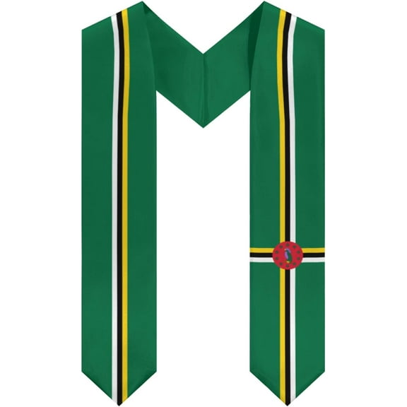 Dominica Flag Graduation Stole Shawl Sash Honor For Study Aboard International Students
