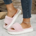 thumbnail image 6 of Bovxnpu Women's Warm Fuzzy Slippers Winter House Shoes, Women's Casual Home Indoor And Outdoor Slippers Plus Velvet Warm Open Toe Slippers Comfy Soft Lightweight Indoor House Shoes, 6 of 8