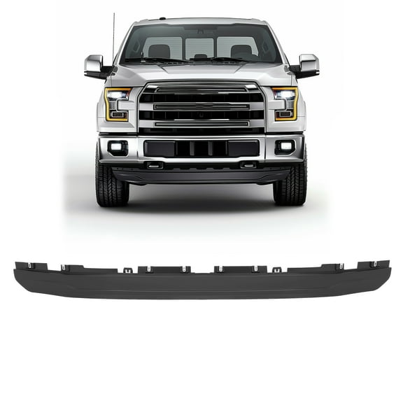 Kojem Front Bumper Valance for 2015-2017 Ford F150 Replacement for FO1095267C, FL3Z17626AA Air Dam Deflector Lower Valance Black