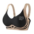 thumbnail image 4 of Sakmal Sports Bras Spaghetti Straps Large Bust Patchwork Yoga Push Up Black Womens Sports Bras L, 4 of 5