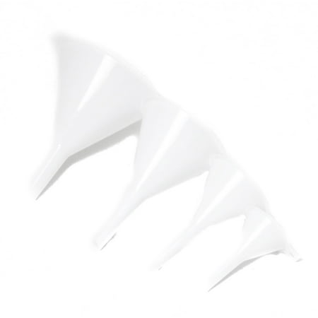 - Chef Craft Plastic Funnel Set (4 Pieces), White