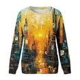 thumbnail image 4 of Durtebeua Long Sleeve Sweatshirts Casual Loose Fit Pullovers Tops Sweatshirts For Women Loose Fit Hoodie, 4 of 4