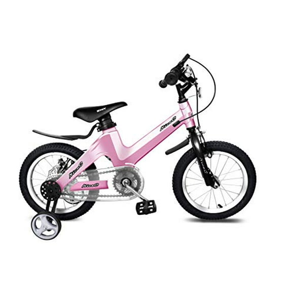 Nice C Vélo BMX pour Enfants avec Double Frein à Disque pour Garçon et Fille Roues Stabilisatrices 12-14-16-18 Po (Princess Rose, 14 Po)