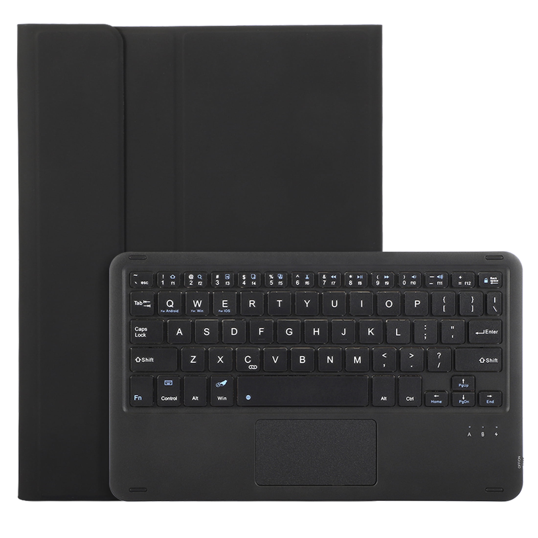 Wireless Bluetooth Trackpad Keyboard Shockproof Smart Case with Pencil Holder for iPad 5th 6th Gen 9.7 inch Black