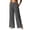 AB69 Dark Gray, variant on Casual Linen Pants Women Solid Color Elastic Waist Wide Leg Trousers Breathable Leisure Ladies Work Business Street Casual Pants Navy Size S