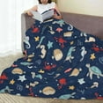 thumbnail image 6 of Sikiie Sea Creatures Ultra-Soft Micro flannel Blanket Luxury All Seasons Warm Blanket for Bedding Sofa and Travel (4 sizes)-40"x30", 6 of 7