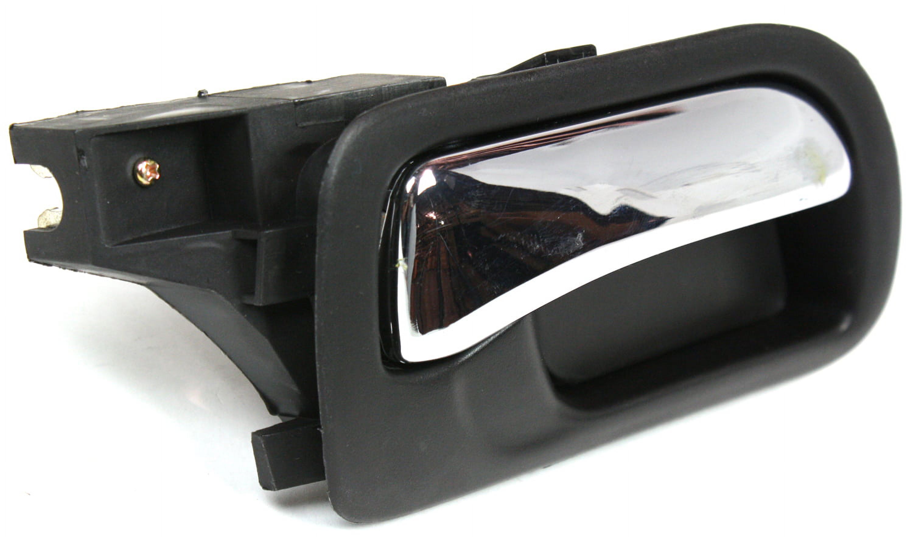 Interior Door Handle Compatible with 2003-2007 Honda Accord Front, Right Passenger Black bezel with chrome lever