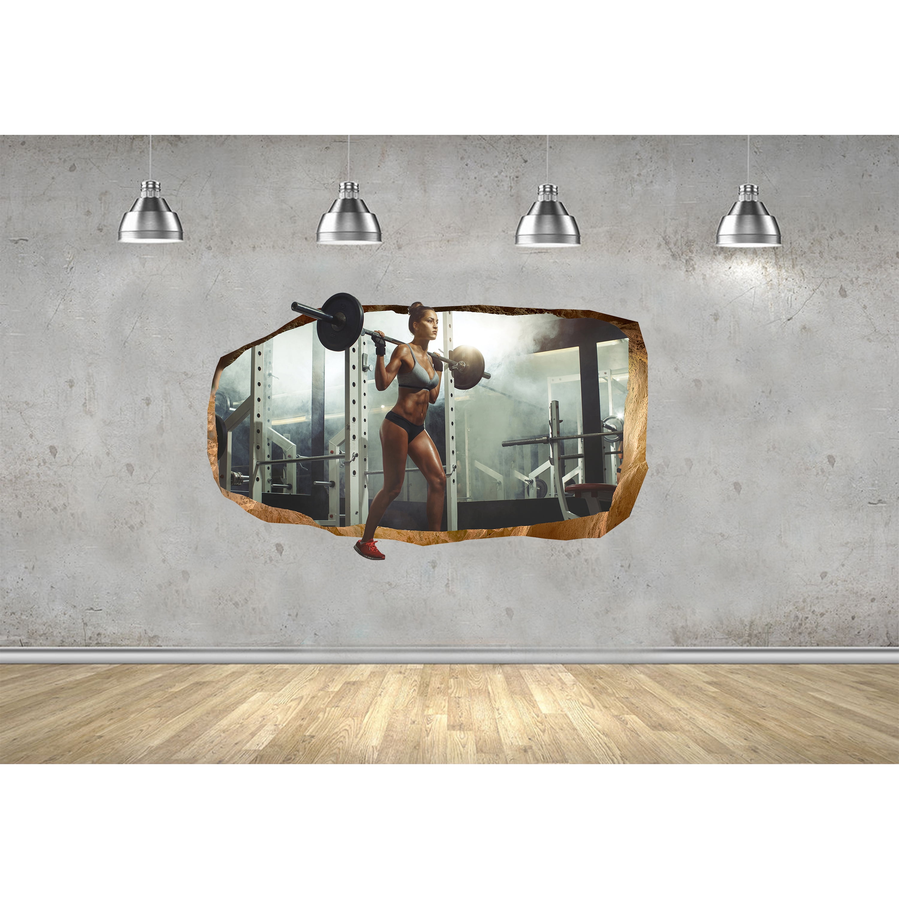 Startonight 3D Mural Wall Art Photo Decor Sexy Girl At and Gym Amazing Dual View Surprise Wall Mural Wallpaper for Bedroom Sport Wall Art Gift Medium ?? By ?? Startonight 3D Mural Wall Art Photo Decor Sexy Girl At and Gym Amazing Dual View Surprise Wall Mural Wallpaper for Bedroom Sport Wall Art Gift Medium ?? By ??