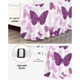 thumbnail image 4 of Purple Butterfly Ruffle Bed Skirt Queen Size Pink Bug Modern Art Cartoon Style Adjustable Elastic Dust Bed Skirts Wrap Around Bedskirt Wrinkle Free Easy Fit with 18 Inch Drop, 4 of 8