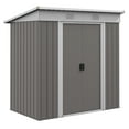 thumbnail image 2 of Outsunny Weather Resistant Steel Metal Outdoor Garden Storage Shed with Vents 6 x 4, Gray, 2 of 9