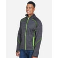 thumbnail image 2 of North End 88697 Men's Flux Mélange Bonded Fleece Jacket-Carbon/ Acid Green-2XL, 2 of 5