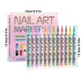 thumbnail image 3 of DIY Nail Art Marker, 12 Colors Nail Art Pens Set, 0.7mm Quick-Drying Nail Pen for Painting and Outlining, Perfect for Nail Design, Manicure and Handcraft Projects, 3 of 9
