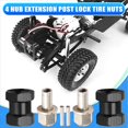 thumbnail image 4 of 4 Adaptadores de Transmisión de Cubo de Rueda Hexagonal de 12 Mm, Acoplador Combinador de Extensión de 15 mm para 1/10 RC Car Crawler SCX10 D90, Negro, 4 of 5