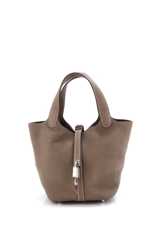 Pre-Owned Monochrome Picotin Lock Bag Clemence PM By Rebag