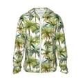 thumbnail image 1 of Fotbe Green Hawaii Palms Chaqueta con Protección Solar UPF 50+ para Hombre y Mujer, Camisa con Capucha y Bolsillos-X-Large, 1 of 7