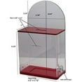 thumbnail image 2 of Acrylic Donation Suggestion collection Box Pre Drilled Holes For Wall mounted Or Retail Countertop Tip Box with round back wall display area 10 x 6 inches, Lock With set of keys Neon Green, 2 of 3