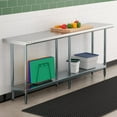 thumbnail image 3 of Glownary  18" x 84" 18 Gauge 304 Stainless Steel Commercial Work Table with Galvanized Legs and Undershelf, 3 of 5