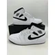 thumbnail image 1 of A i r-Jor-dan 1 Mid Men's Size 13 White Black leather nby Athletic Shoes DQ8426 132, 1 of 6