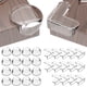 thumbnail image 1 of Protectores de esquinas para bebés de 12 protectores de bordes de silicona Protector de bordes autoadhesivo para bebés Protector de bordes de mesa transparente de 2 formas para varios muebles para, 1 of 5