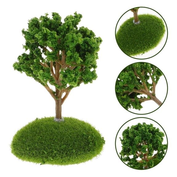 WEAVILUX 10pcs Miniature Plastic Trees for Model Railroads, Dioramas, Landscape Simulation, and Craft Decoration