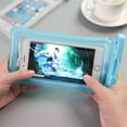 thumbnail image 2 of Waterproof Cell Phone Pouch Universal Dry Bag Case 2-Pack Blue White, 2 of 5