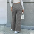 thumbnail image 3 of Plebaso Women's Striped Casual Pants Wide Leg Lounge Pants Casual Drawstring Loose Trousers with Pockets, 3 of 7