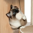 thumbnail image 2 of Pefilos 47" Modern Cat Tree Wooden Cat Tower for Indoor Cats Multi-Level Cat Condo Of Cat Sky Castle, Beige, 2 of 10