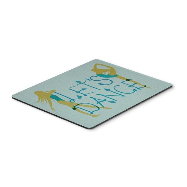 Lets Dance Linen Teal Mouse Pad, Hot Pad or Trivet