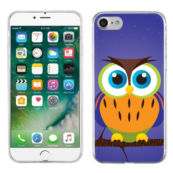 Slim-Fit Case for Apple iPhone 8, OneToughShield ® Premium TPU Gel Phone Case - Night Owl
