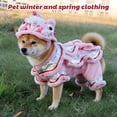 thumbnail image 5 of Lion Dance Dog Costume - Chinese New Year Dog Lion Dance Coat, Spring Festival Winter Cat Warm Clothes for Small Medium Dogs, Teddy, Schnauzers, Bichon Frises, Pink, S, 5 of 12