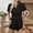 Black, variant on Morttic Women's Solid Color Casual V-Neck Short Sleeve Jumpsuit – Elastic Drawstring Waist Summer Daily & Vacation Wear Blue,S