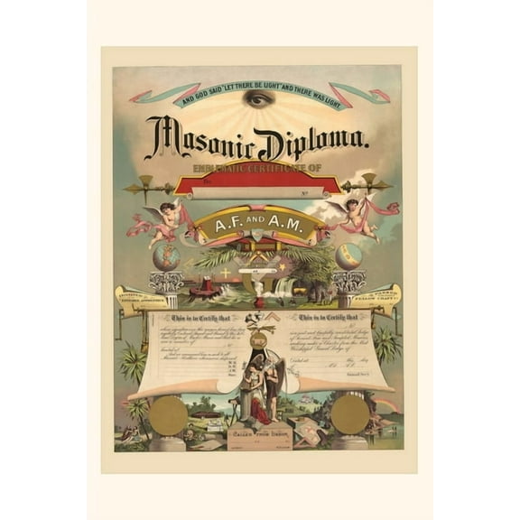 Pocket Sized - Found Image Press Journals: Vintage Journal Masonic Diploma (Paperback)