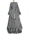 thumbnail image 4 of Tassel Costume Dress Black and White Striped Dress, 4 of 5