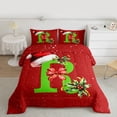 thumbnail image 2 of Homewish Xmas Kawaii Letter R Queen Comforter Set for Teens, Merry Christmas Bedding Sets, Fairy Tale Theme Reversible Bedding Comforter Set, Christmas Hat Super Cozy Room Decor, 3pcs, 2 of 8