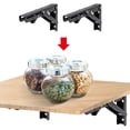 thumbnail image 3 of ZHAOCHENG Soporte de estante plegable, estante de pared plegable, consolas de soporte plegables resistentes y soportes para estantes utilizados para banco de trabajo, estante, 8 pulgadas (2 piezas), 3 of 5