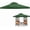 Green, variant on Gazebo Canopy Top Replacement Cover 117"x117", 2-Tiers，for Smaller 10'x10' Dual-Tier Gazebo Canopy, Water, Dirt, and UV Resistant Canopy Replacement Cover(Brown)