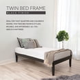 thumbnail image 4 of Powell Plumley 15.75" High Low Profile Platform Bed Frame, Twin, Black, 4 of 15