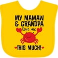 thumbnail image 3 of Inktastic Mamaw and Grandpa Love Me Grandkids Boys or Girls Baby Bib, 3 of 4