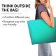 thumbnail image 2 of Fotbe Turquoise Light Blue Bolsa Tote Estética de Lona con Estampado para Mujer - Bolsa Reutilizable de Hombro Casual para Vacaciones, Compras, Trabajo y Gimnasio, 2 of 8