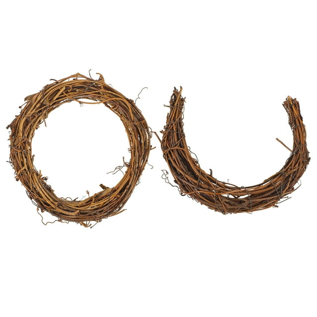 2 piezas de luna forma de bricolaje DIY Ratán DIY DIY RATTAN Reduce Rama corona de rama para manualidades de bricolaje