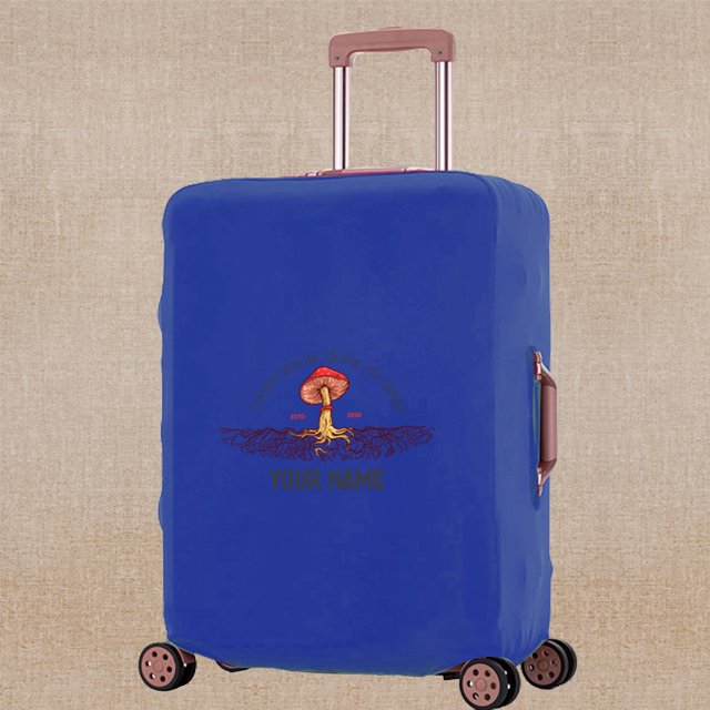 Housse de Valise 2023 Résistante aux Rayures, Accessoire de Voyage, Housses Adaptées aux Valises de 18 à 32 Pouces, Motif Champignon, Étui de Protection pour Chariot 8Mushroom014 m (22-25 Pouces)