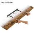 thumbnail image 2 of Ballucci 36" Floating Shelves, 2-Pack Wood Wall Shelf Set with Invisible Brackets, 6" Deep, Rustic Brown, 2 of 8