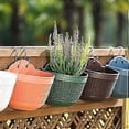 thumbnail image 3 of 2024 Plastic hanging flowerpot with hooks For garden, balcony, patio, outdoor 21 x 13.5 cm, Gray, 3 of 4